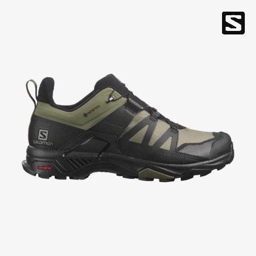 Salomon X Ultra 4 Siroke Topanky GTX Turisticke Topanky Panske Čierne Olivovo Zelená | SK 1MKAZE